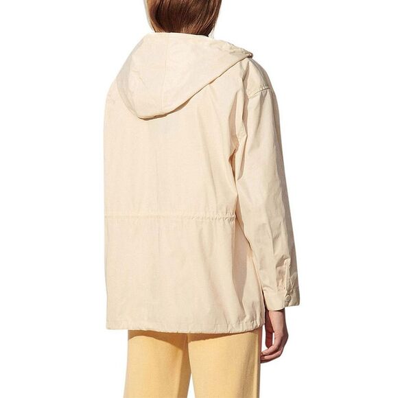 Sandro Womens Socrate Shell Hooded Jacket 8 US / 40 FR Beige - NWT $415 - Picture 3 of 7